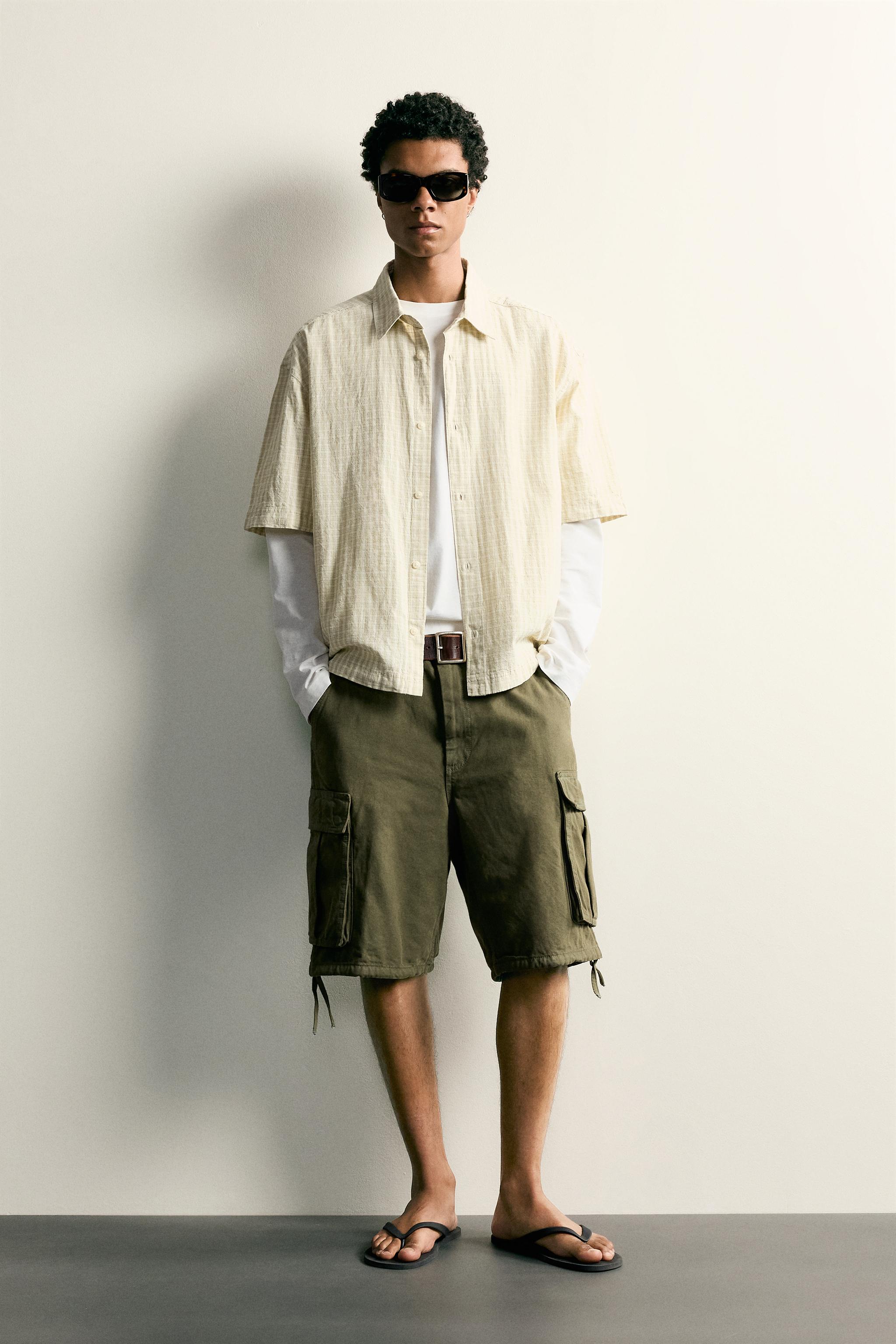 DENIM CARGO SHORTS